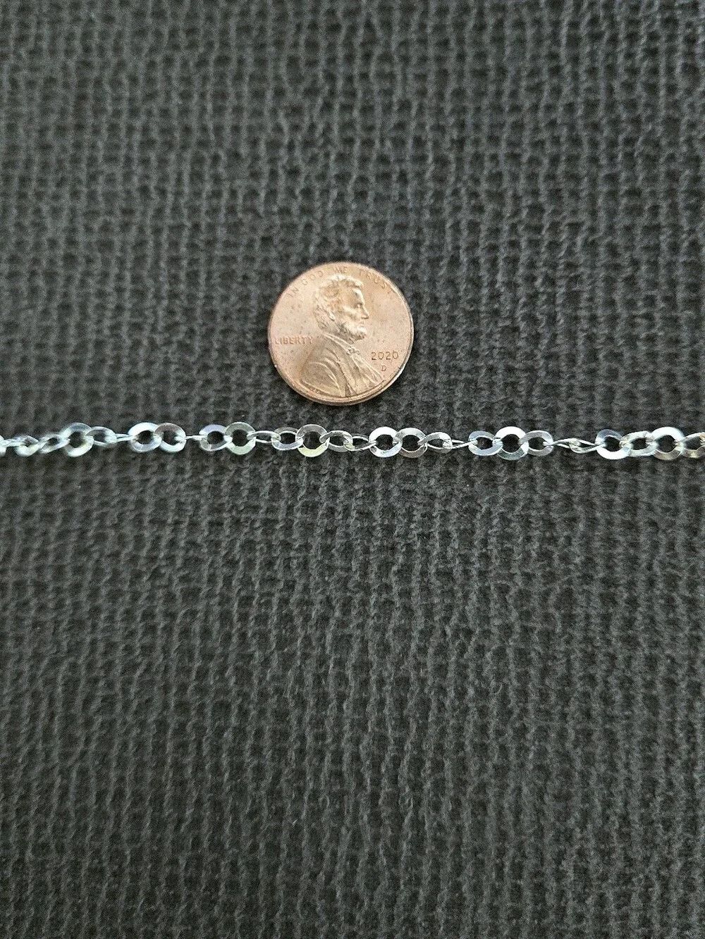 FAS Italy🇮🇹 Silver🤍 Twisted🧬 Flat Circle⭕️ Link Chain⛓️ - NWOT - Picture 6 of 15